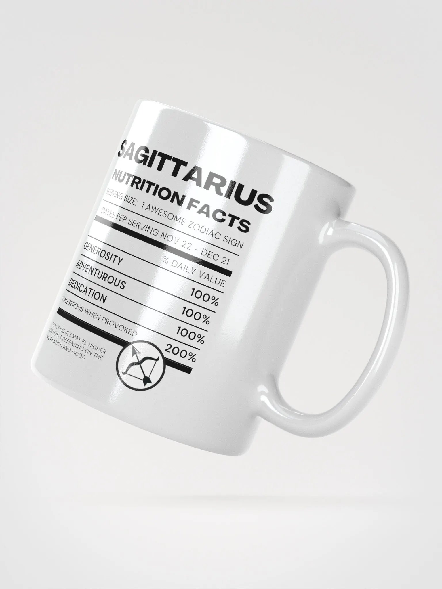 Sagittarius Nutrition Facts Mug product image (3)