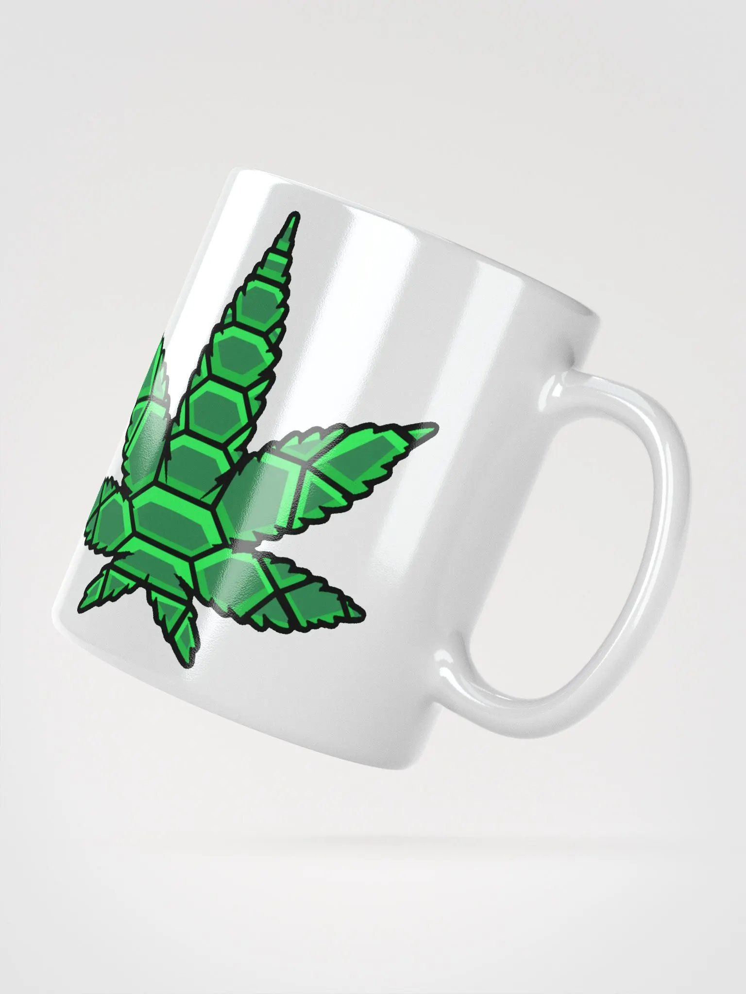 Leaf White Glossy Mug product image (5)