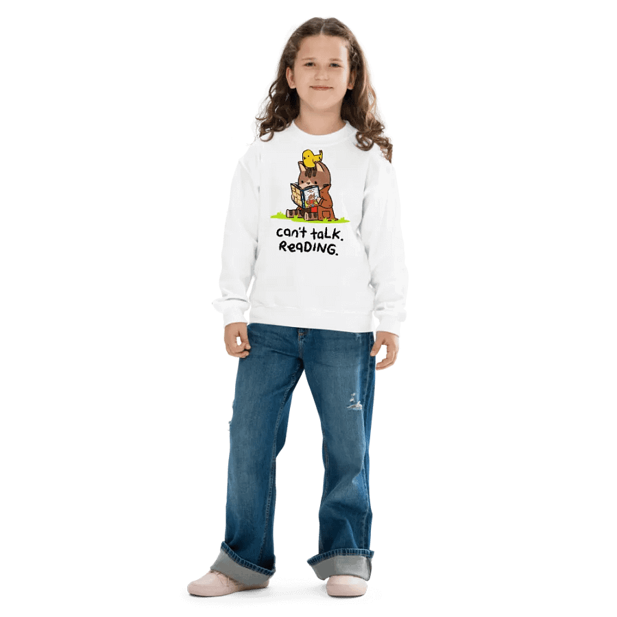 reading sweatshirt (kids) product image (4)