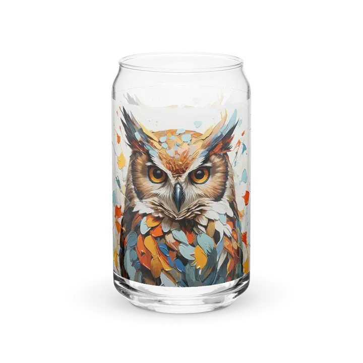Midnight Watcher Owl Glass Can Sipper product image (1)