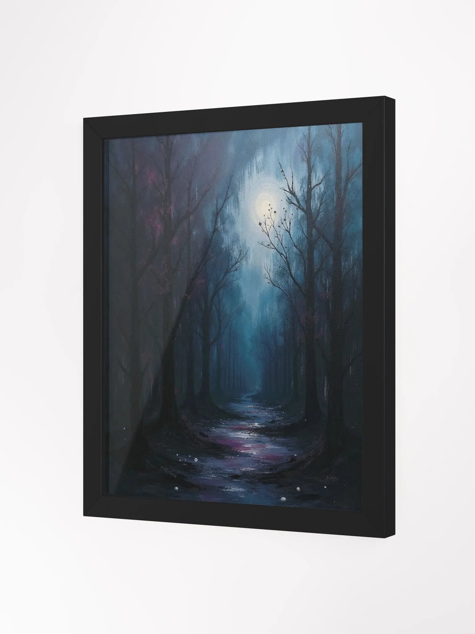 Moonlit Forest Path Framed Poster product image (8)