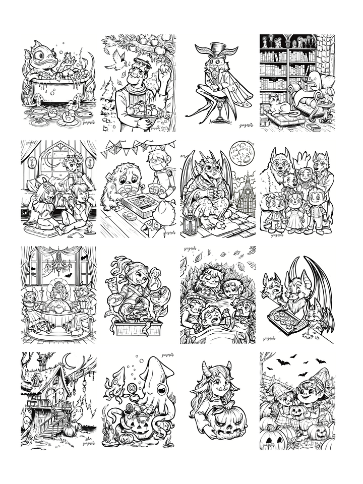 *Cozy Monsters Halloween Printable Coloring Book – Perfect for Spooky Fun! product image (2)