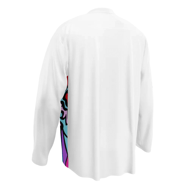 Vibrant Abstract Harmony Hockey Jersey - Wave at Sunset product image (2)