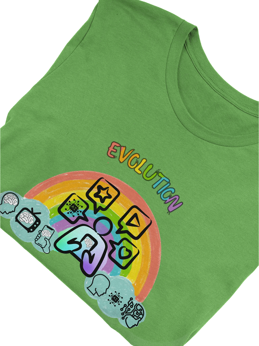 Tech Mind Evolution T-Shirt, Evo Art Rainbow-Inspired Design, Unisex Tee for AI Enthusiasts, Science Geeks, Futuristic Tech Lovers Gift product image (51)