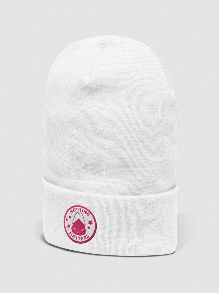nothing matters ⟡ embroidered beanie [2 colors] product image (7)