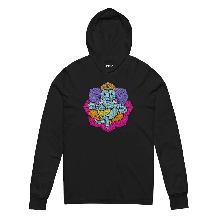 Ganesha Mosaic Lotus | Vibrant Spiritual Art - Hoodie product image (2)
