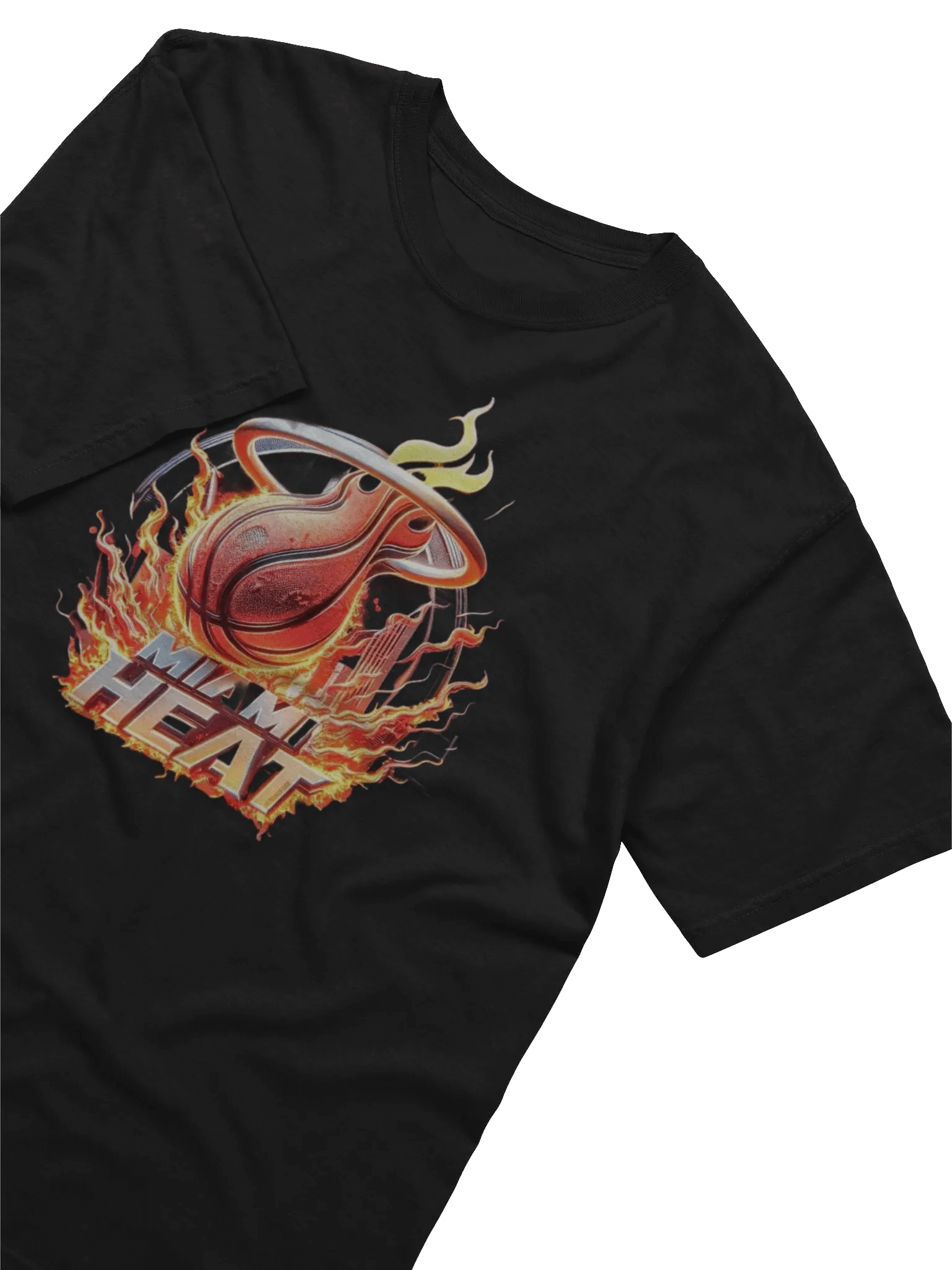 Miami Heat Flaming Basketball Tee product image (8)