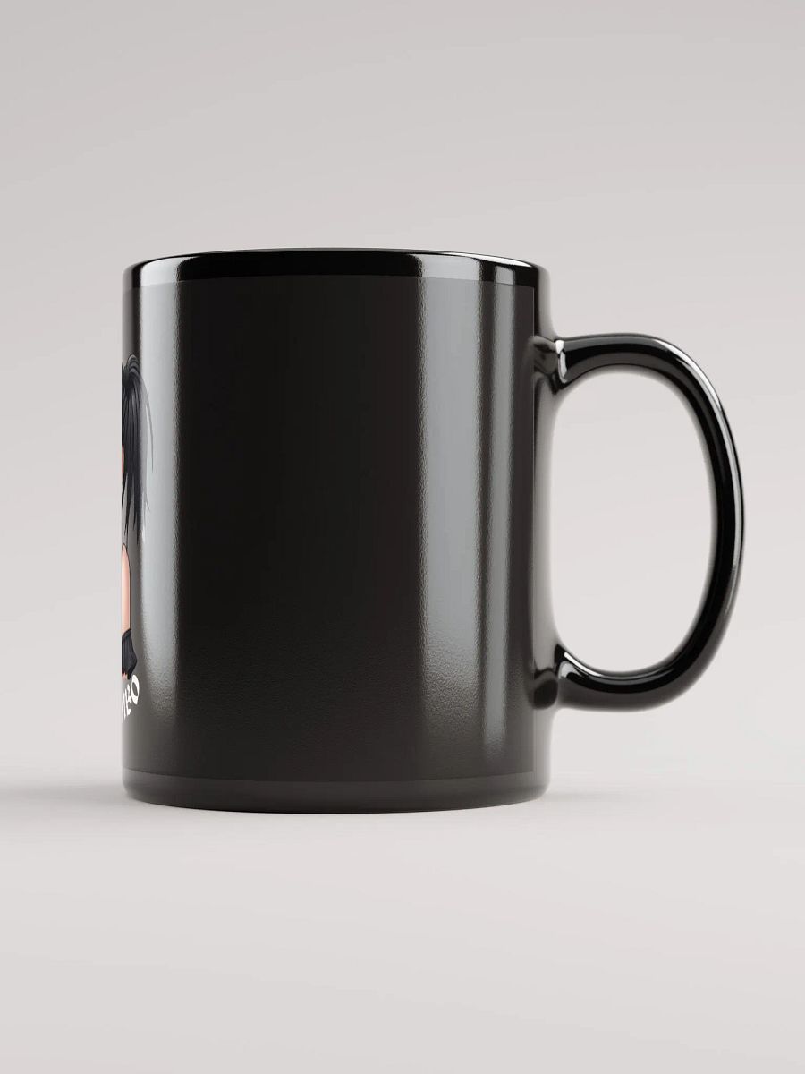 black glosssy logo mug product image (1)
