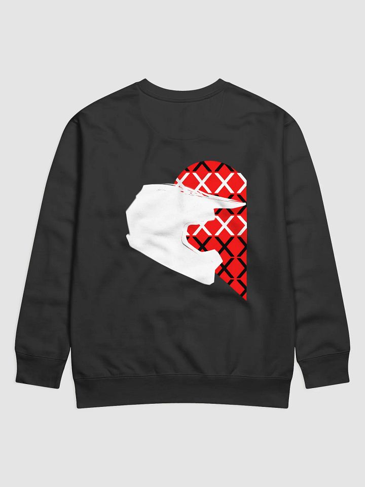 Valentine Matching Off-Road Helmet Heart Crewneck (White-Left) product image (2)