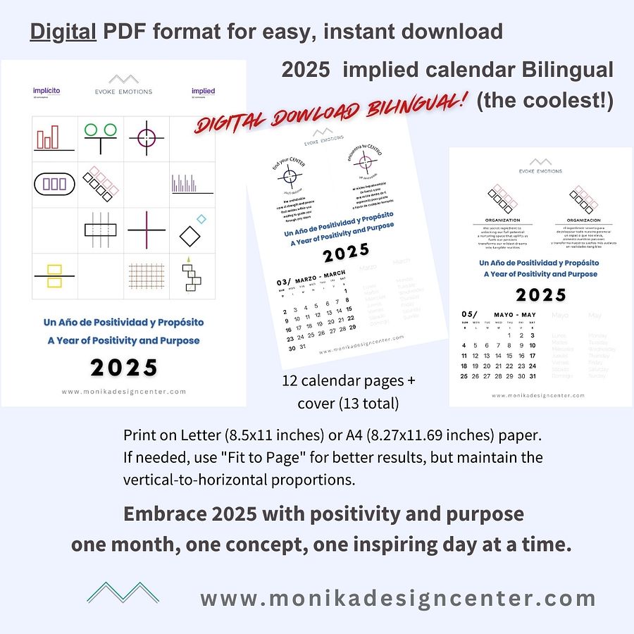 Bilingual-the coolest! Bilingüe -el más genial! 2025 Digital Calendar/Calendario-Now $3.50 Use promo code DIGITALLOVE at checkout product image (2)