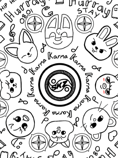 Karma colouring page product image (1)