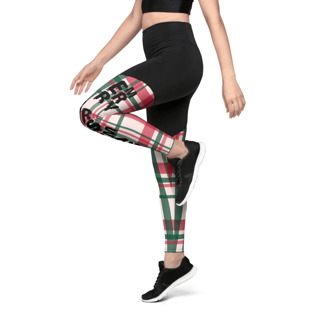 Vibrant Checkered Compression Leggings product image (7)