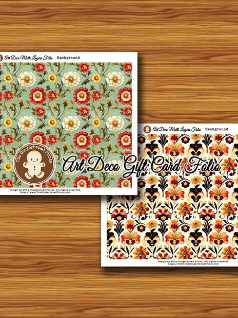 Art Deco Luxury Gift Card Folio Kit – Instant Download product image (7)