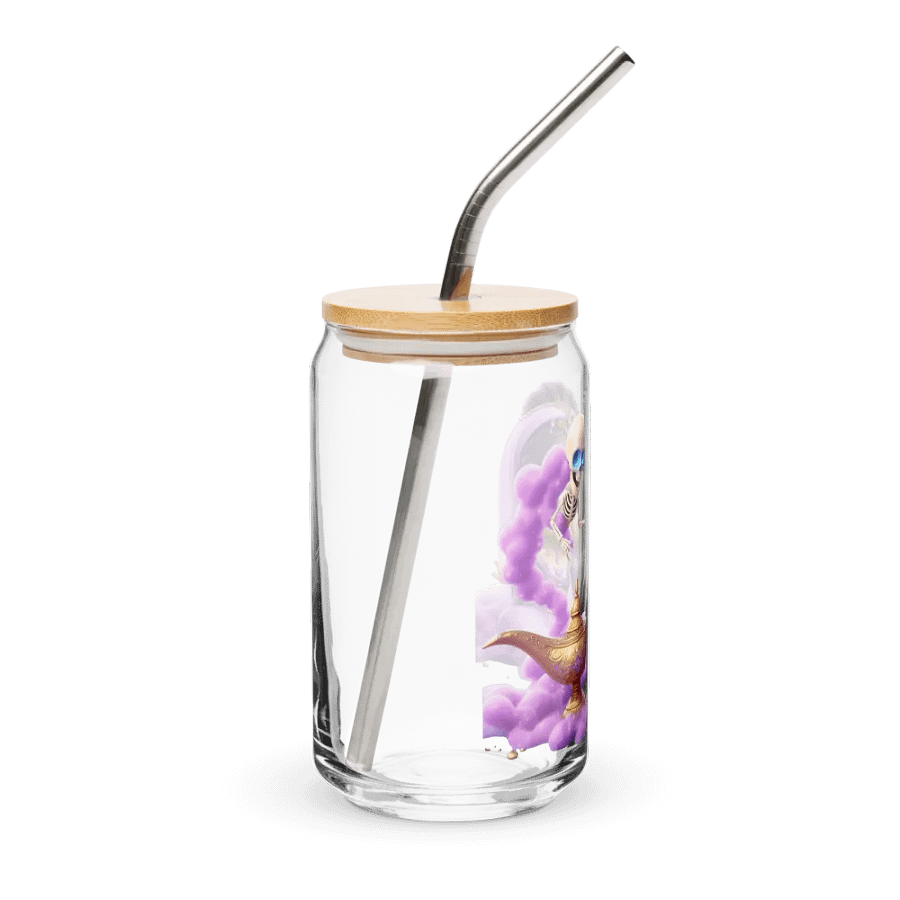 Dreamy & The Lamp 16 oz Glass w/ Lid & Straw product image (4)