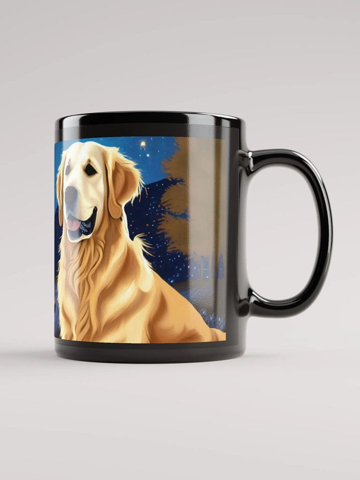 Campfire Companion: Black Glossy Mug for Dog Lovers product image (2)