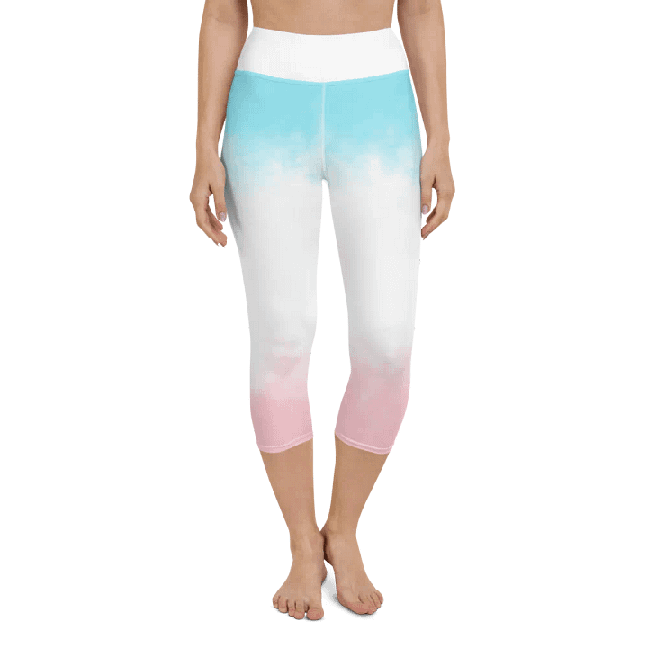 Pastel Clouds All-Over Capri Leggings product image (1)