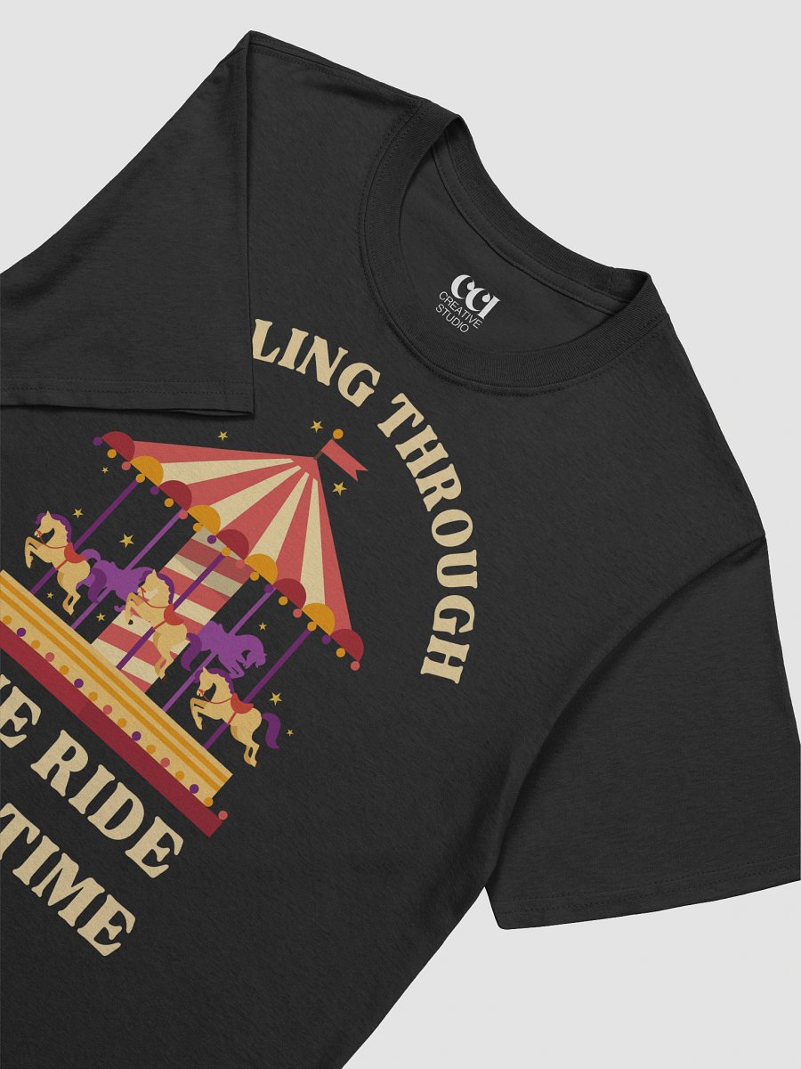 Whirling Through One Ride at a Time Carousel T-Shirt – Retro Amusement Park Gift for Ride Lovers product image (3)