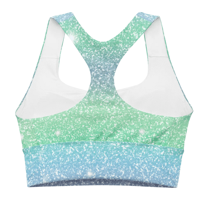 Glitter Unicorn Texture Design Longline Sports Bra - 7 product image (2)