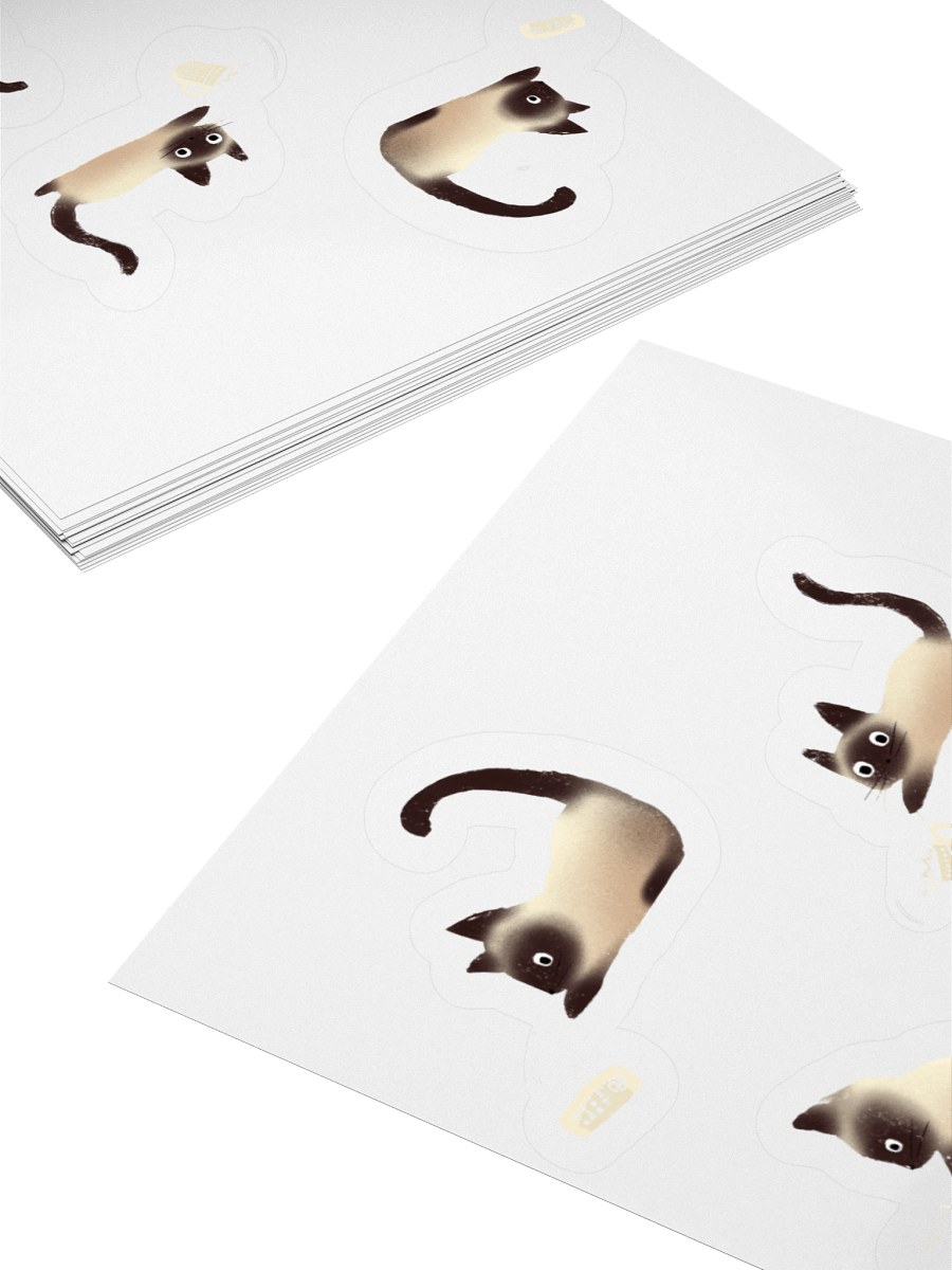 Bad Siamese Cats Knocking Stuff Over Stickers product image (4)