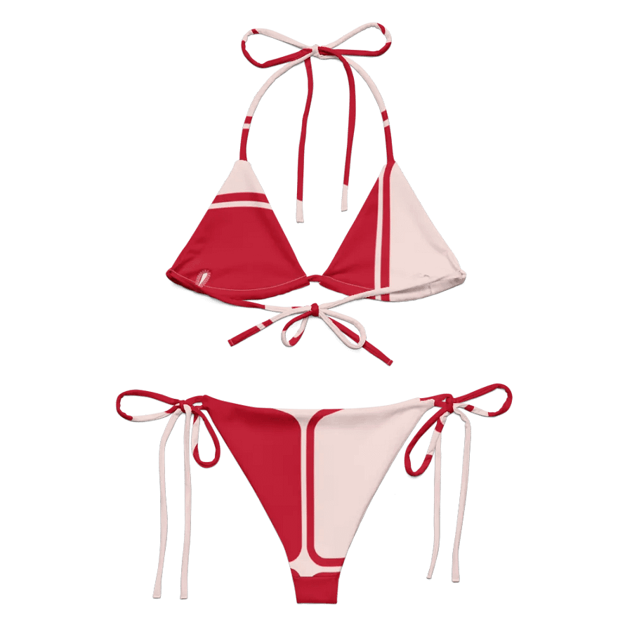 All-Over Print String Bikini - Stylish Red product image (4)