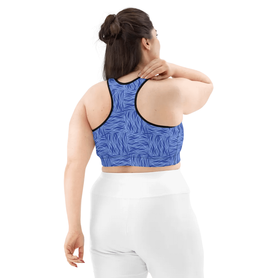 Powder Blue All-Over Print Sports Bra product image (11)