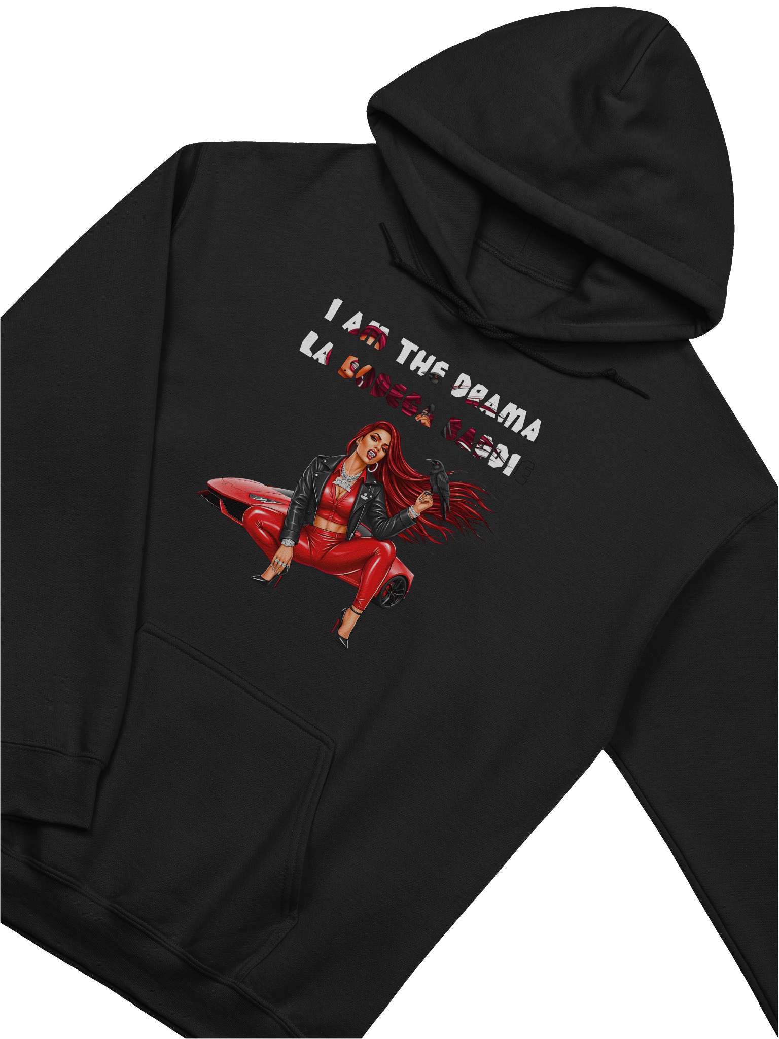 Bodega Baddie Cardi-Inspired Streetwear Hoodie – Bronx Vibes, Red Lambo, Bold Viral Fashion | Created by Fitzroy Beckford (@fitzroyworld) product image (16)