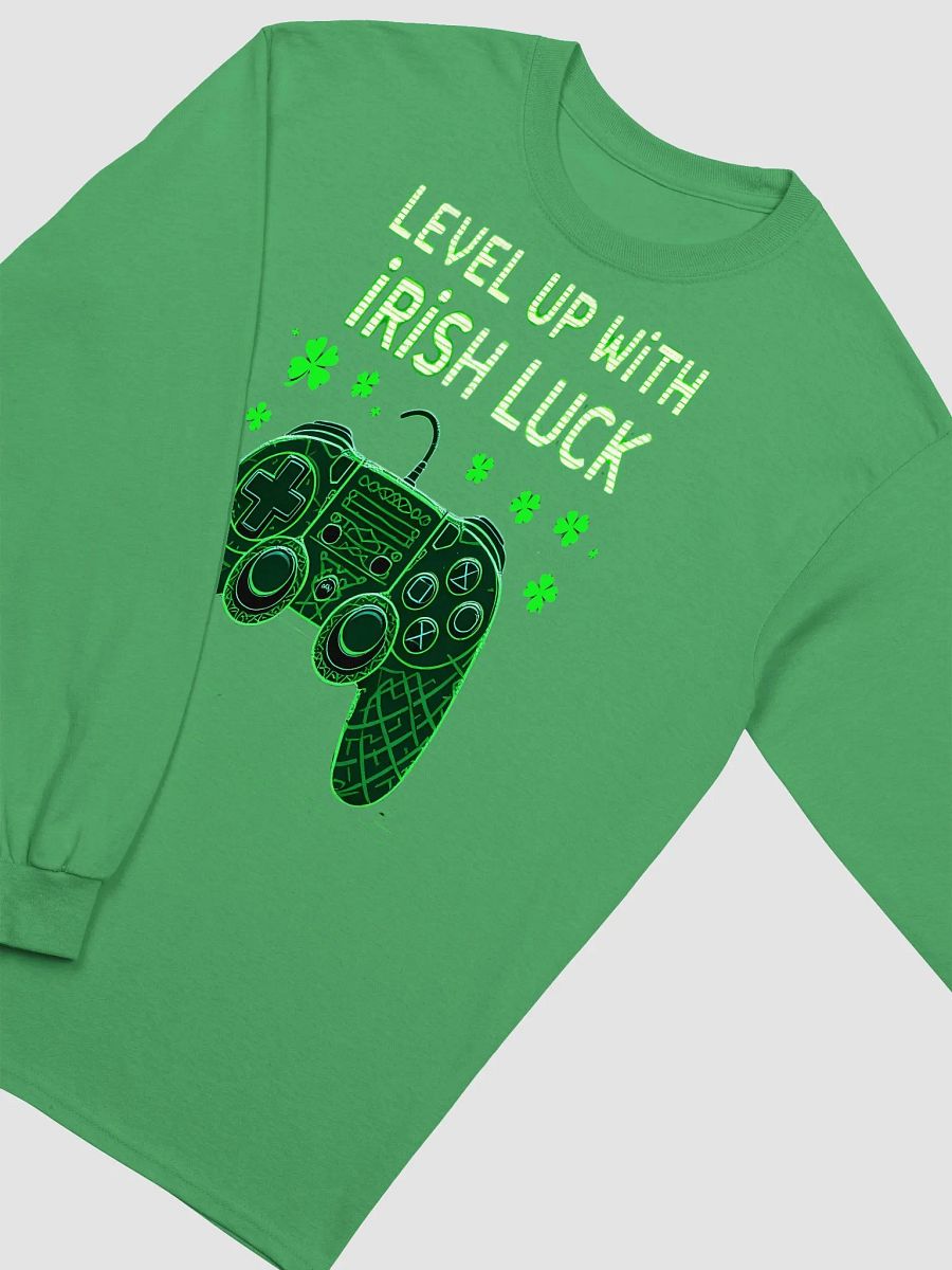 Level Up with Irish Luck | St. Patrick’s Day Gaming Long Sleeve T-Shirt for Gamers product image (12)