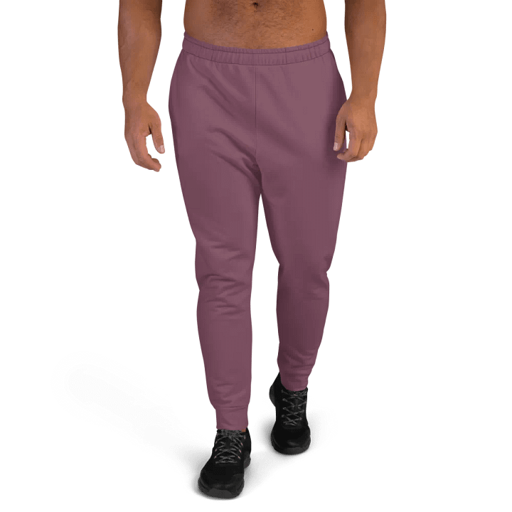 Plain Deep Purplish Red Soft Summer Recycled Polyester Premium Men's Joggers by Treasure Pie product image (1)