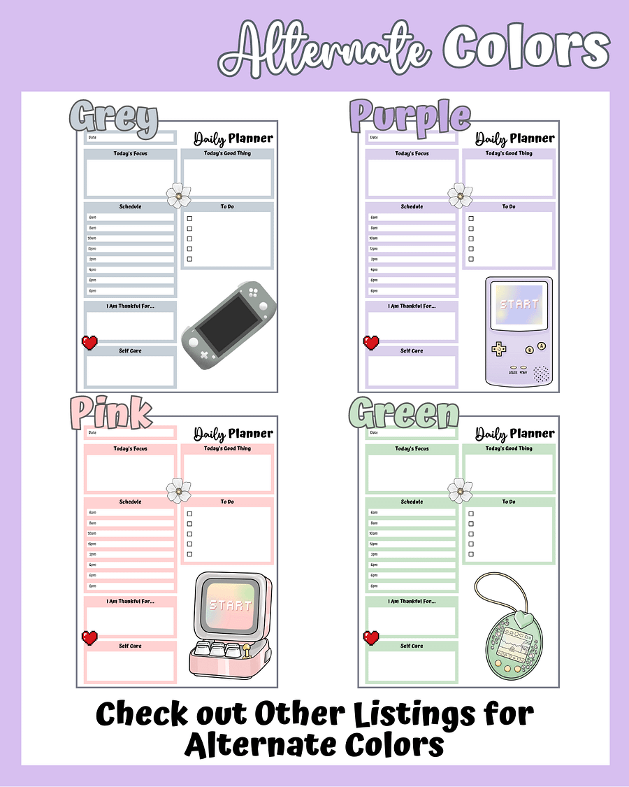 Purple Printable Planner - Gamer Themed product image (5)
