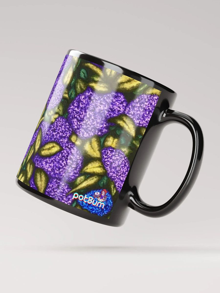 HYDRANGEAS black glossy mug product image (3)