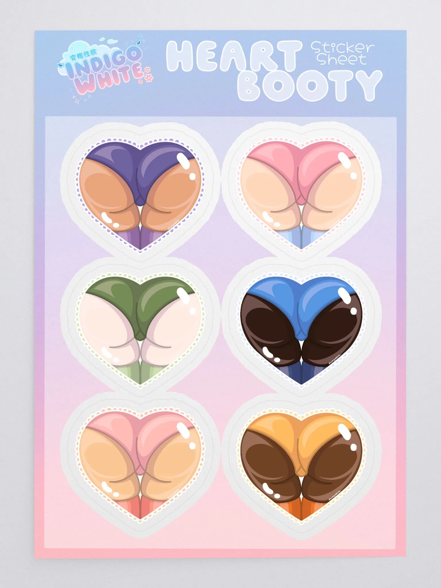 Heart Booty Sticker Sheet product image (3)