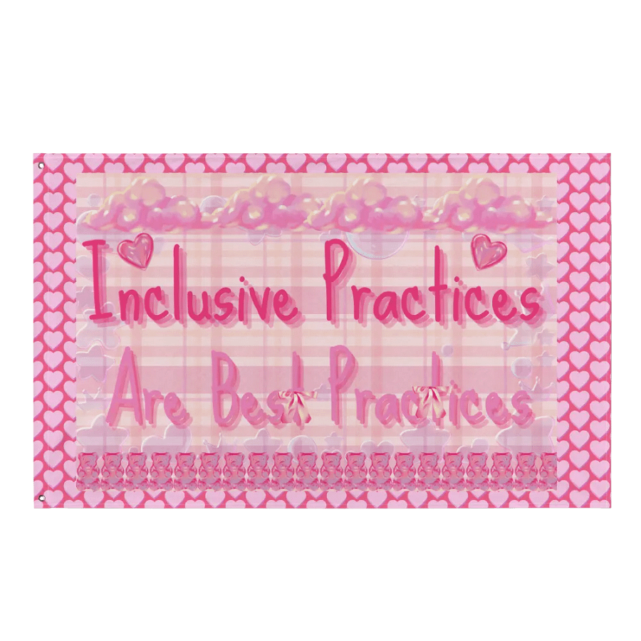Hands Off DEIA, Inclusive Practices are Best Practices, Protest Flag product image (1)