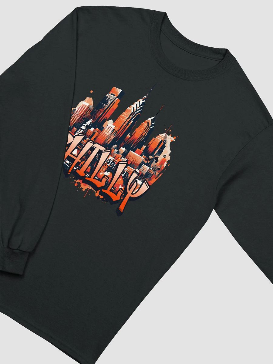 PHILLY CITYSCAPE LONG SLEEVE TEE - ORANGE product image (1)