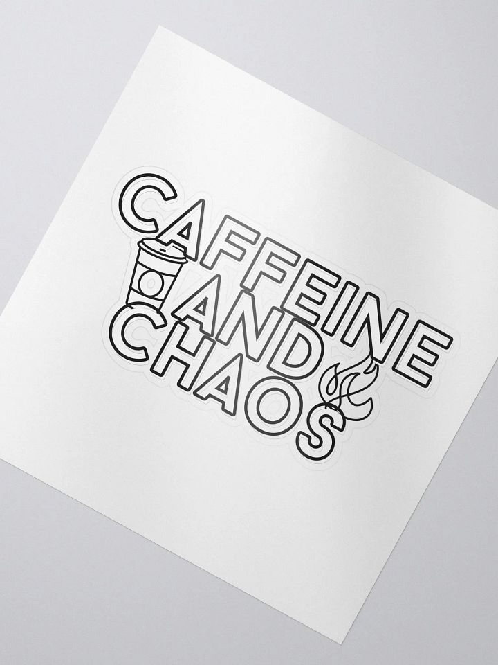 Caffeine and Chaos Kiss Cut Sticker product image (2)