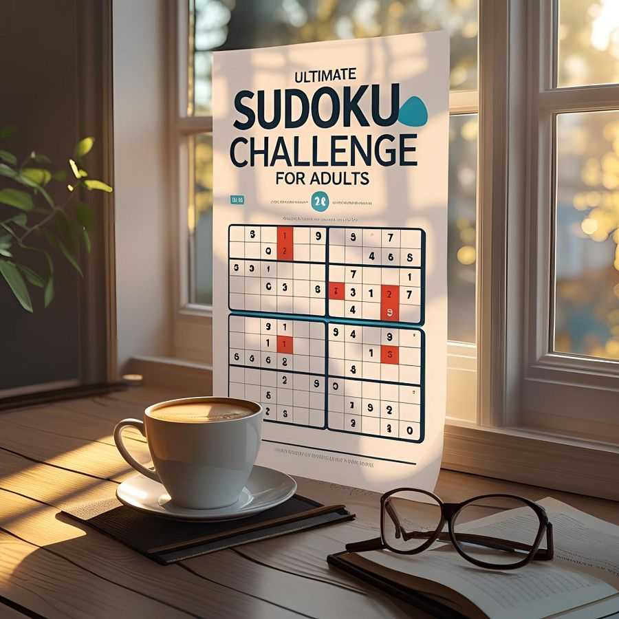 5 Books in 1: Sudoku Puzzle Book for Adults – Over 1200 Logic Challenges for Brain Power & Relaxation product image (1)