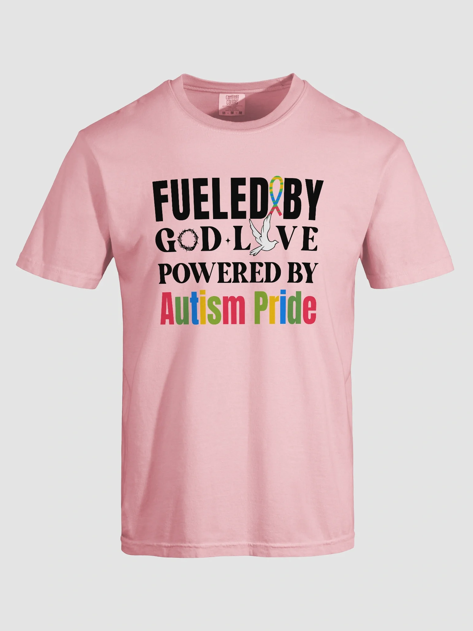 Fueled By God, Powered By Autism Pride, Autism Comfort Colors T-shirt product image (25)