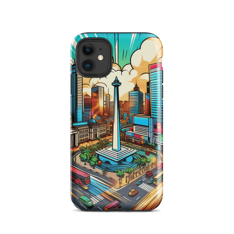 Cityscape Comic Tower iPhone® Tough Case product image (24)