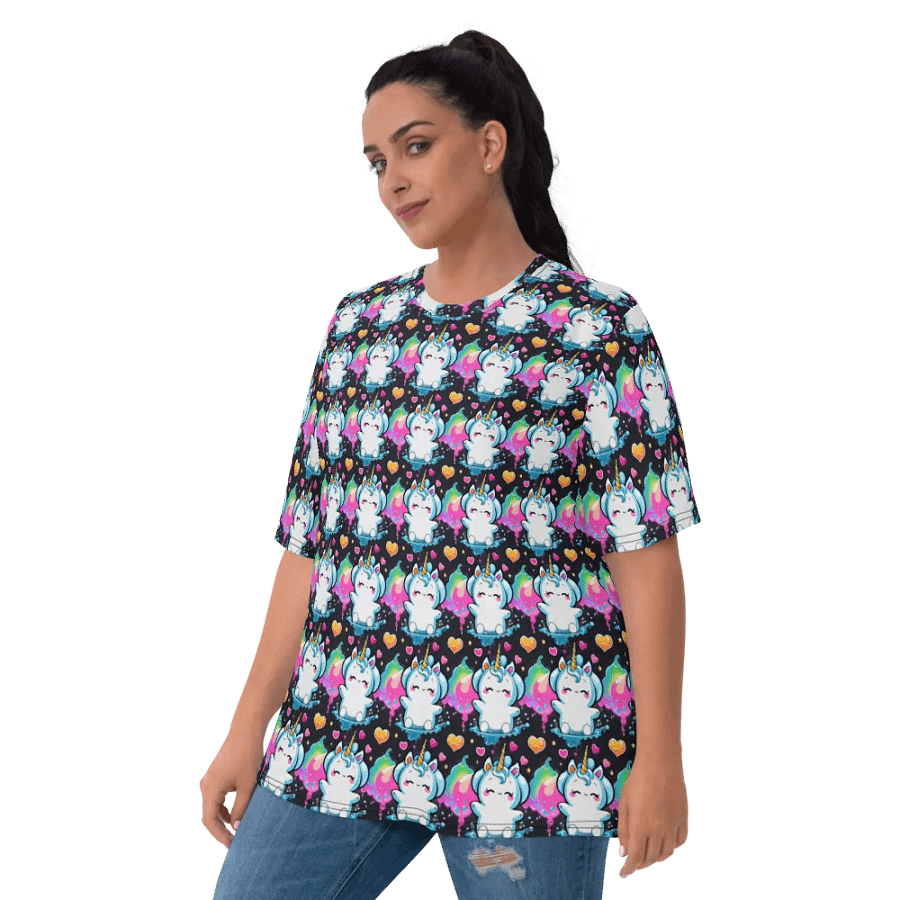 Kawaii Unicorn All Over Print T-shirt product image (3)