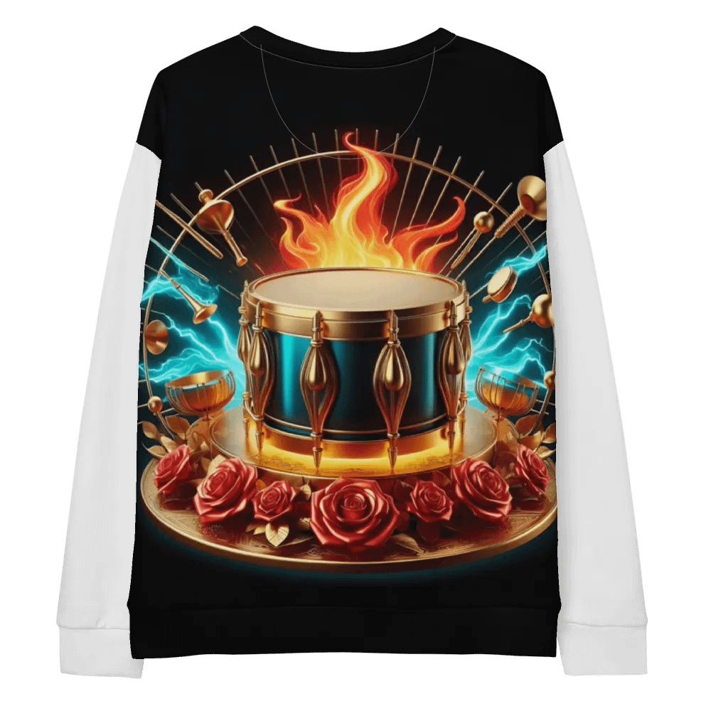 Ornate Rhythmic Golden Drum - Unisex Sweatshirt #6 product image (11)