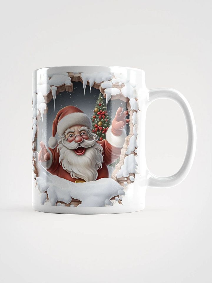 Santa's Snowy Cavern 3D Christmas Mug - Enchanting Double-Sided Wonder product image (1)