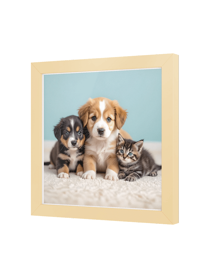 Puppy and Kitten Harmony Framed Poster product image (9)