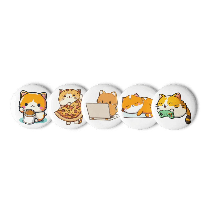 Adorable Cat Pin Button Set product image (3)