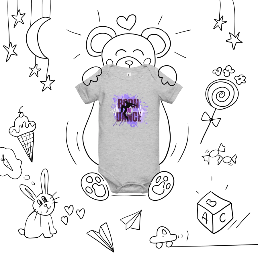 Born to Dance His Silhouette Baby Onesie product image (6)