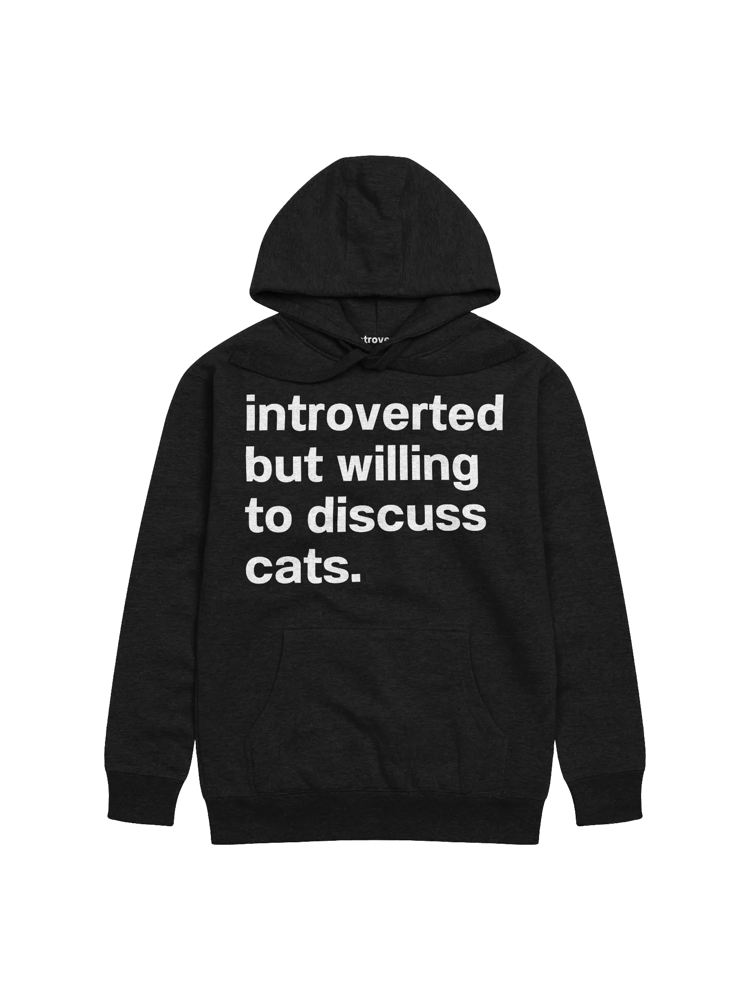 introverted but willing to discuss cats. Unisex Hoodie product image (2)