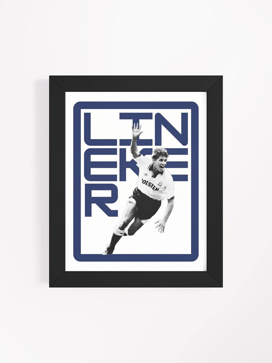 Gary Lineker BW Tottenham Hotspur Name Art Framed Print product image (3)