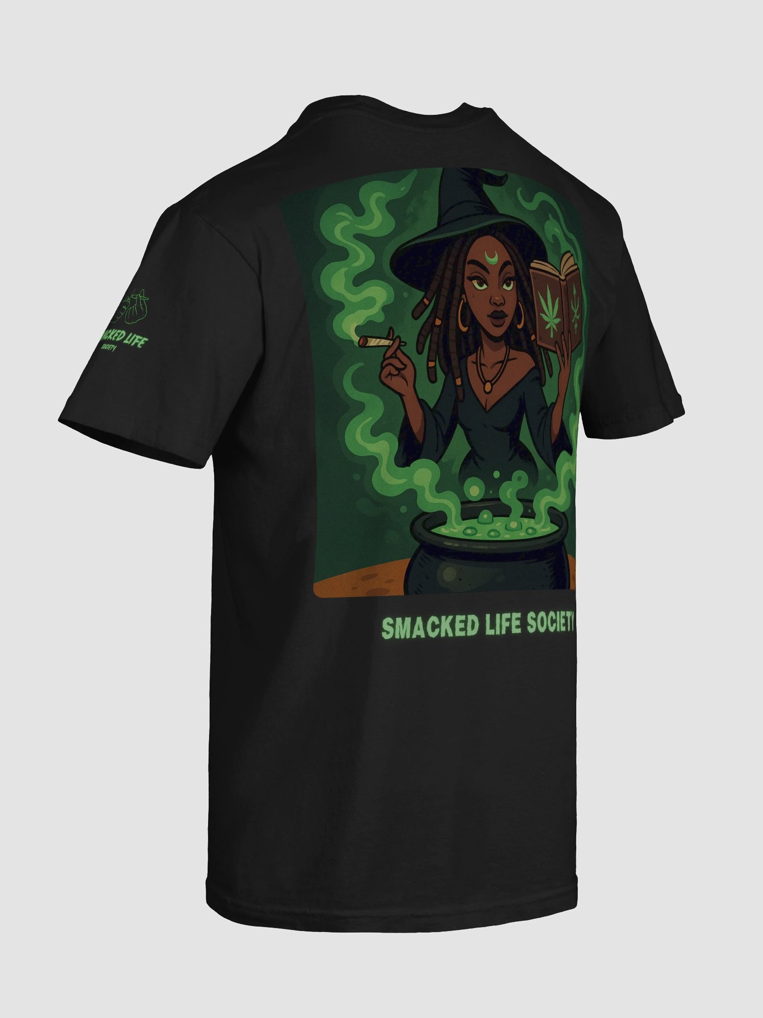 “Smacked on Hexes” Unisex Stoner Witch Tee – Fall/Halloween Drop product image (61)
