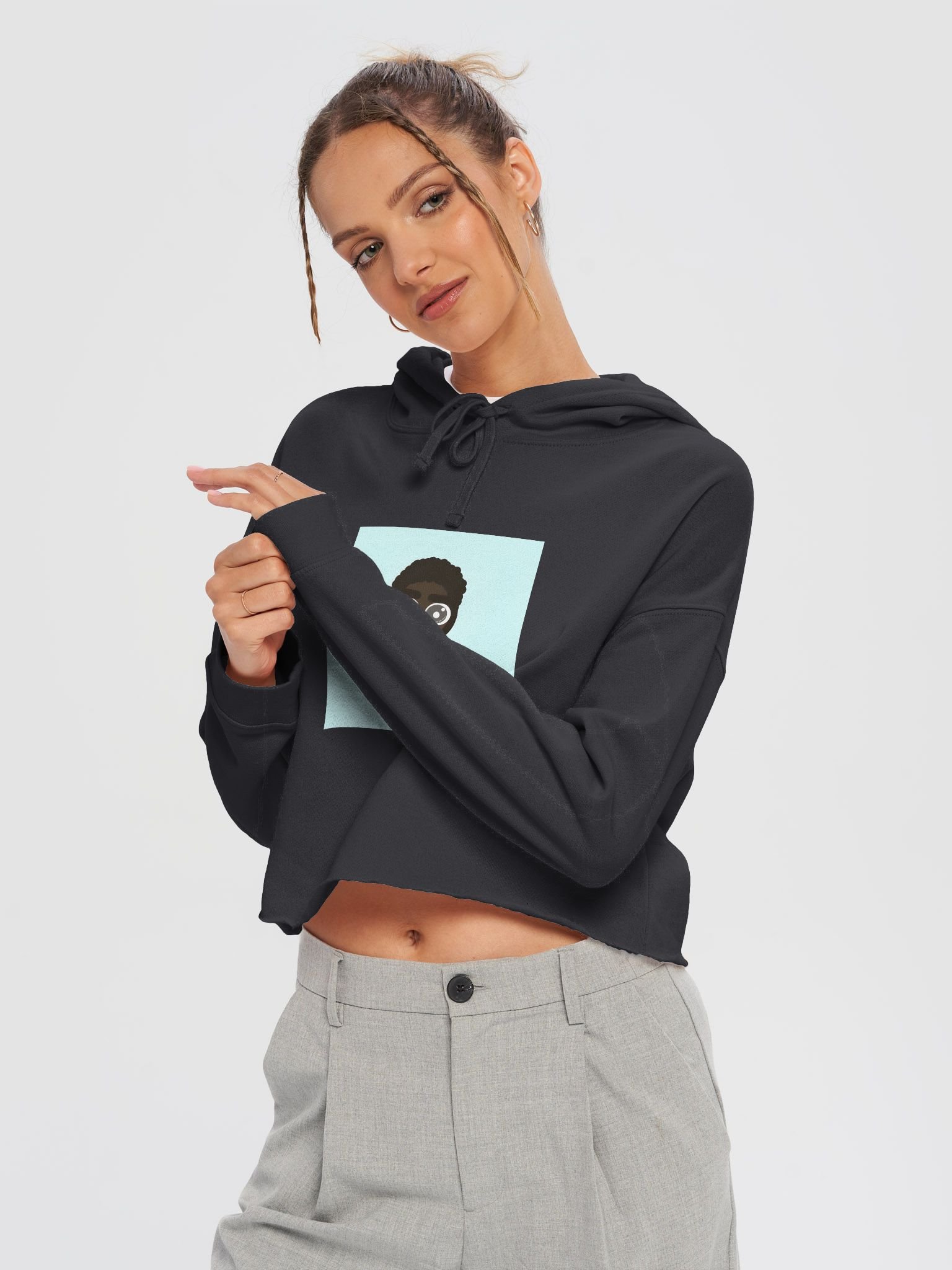 Chibi EbenAP Crop Top Hoodie F product image (3)