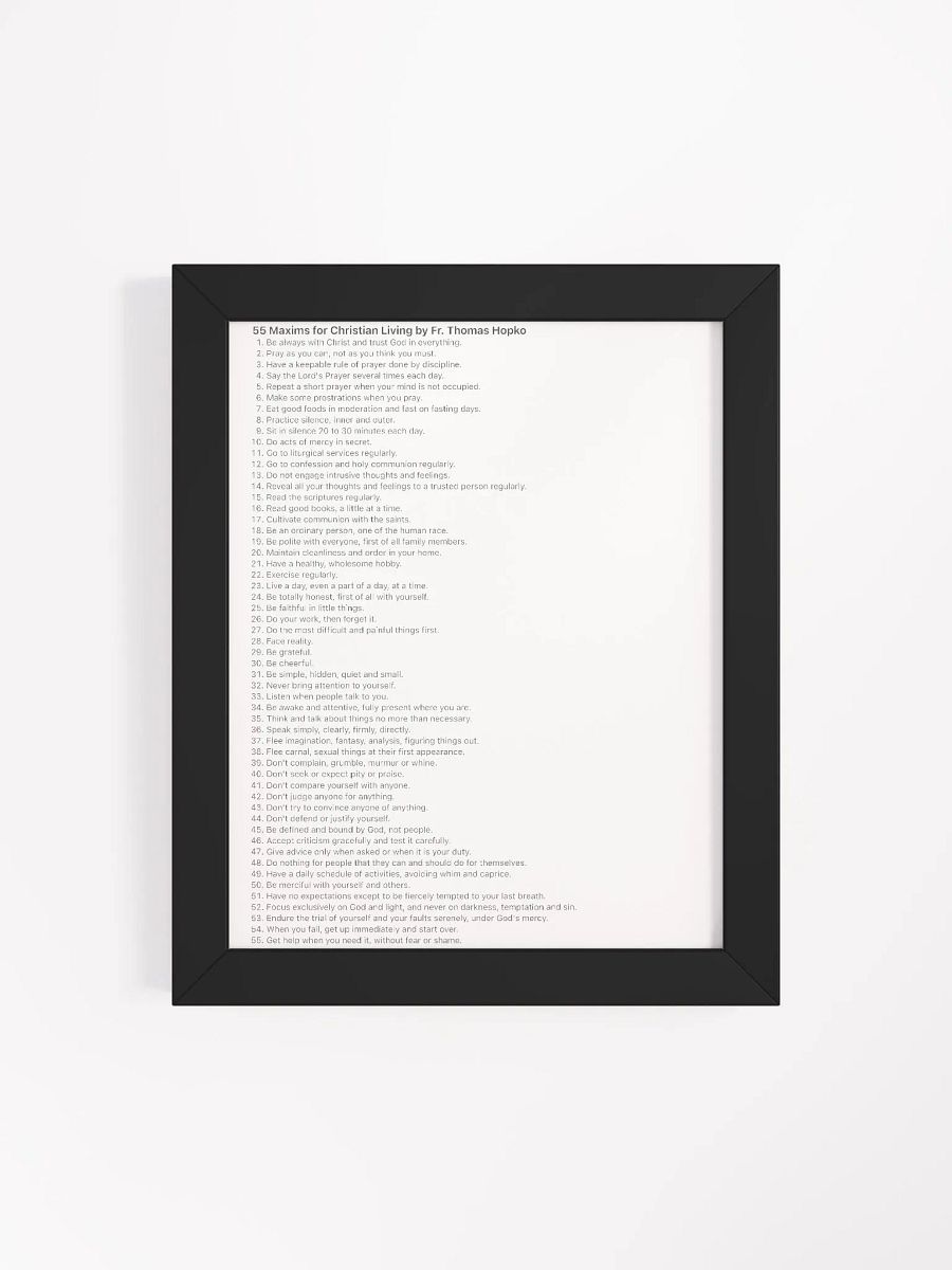55 Maxims for Christian Living by Fr. Thomas Hopko Poster product image (4)