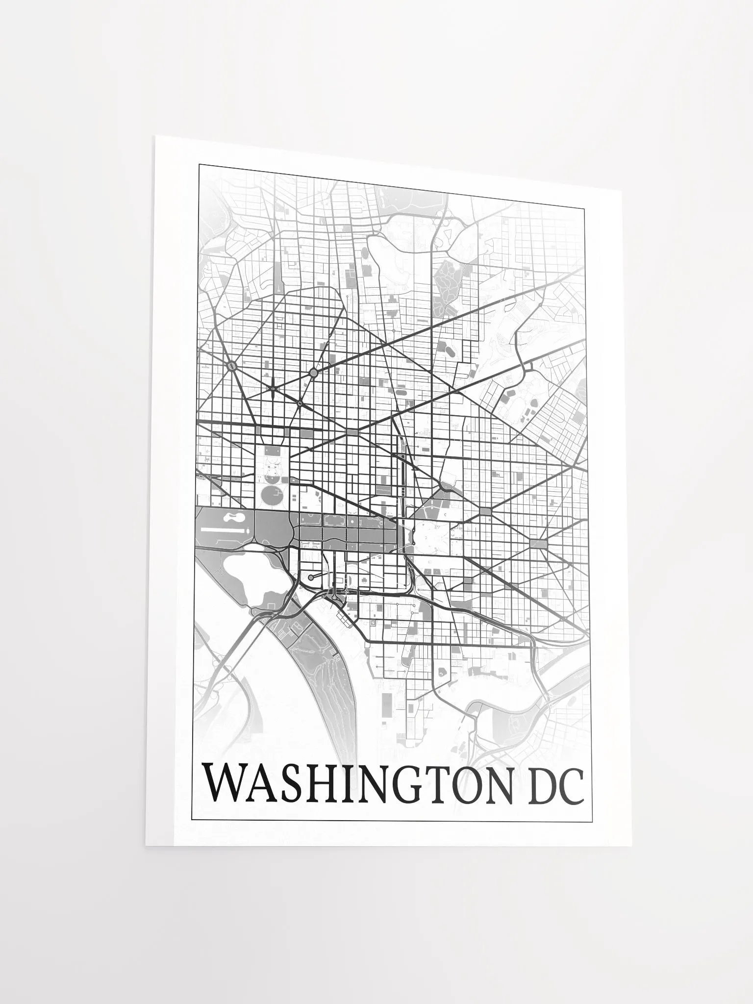 Washington DC, District of Columbia, USA, city map print product image (14)