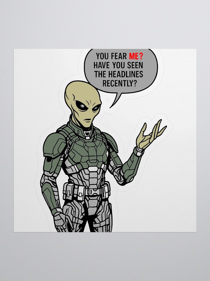 Offended Alien Sticker product image (1)